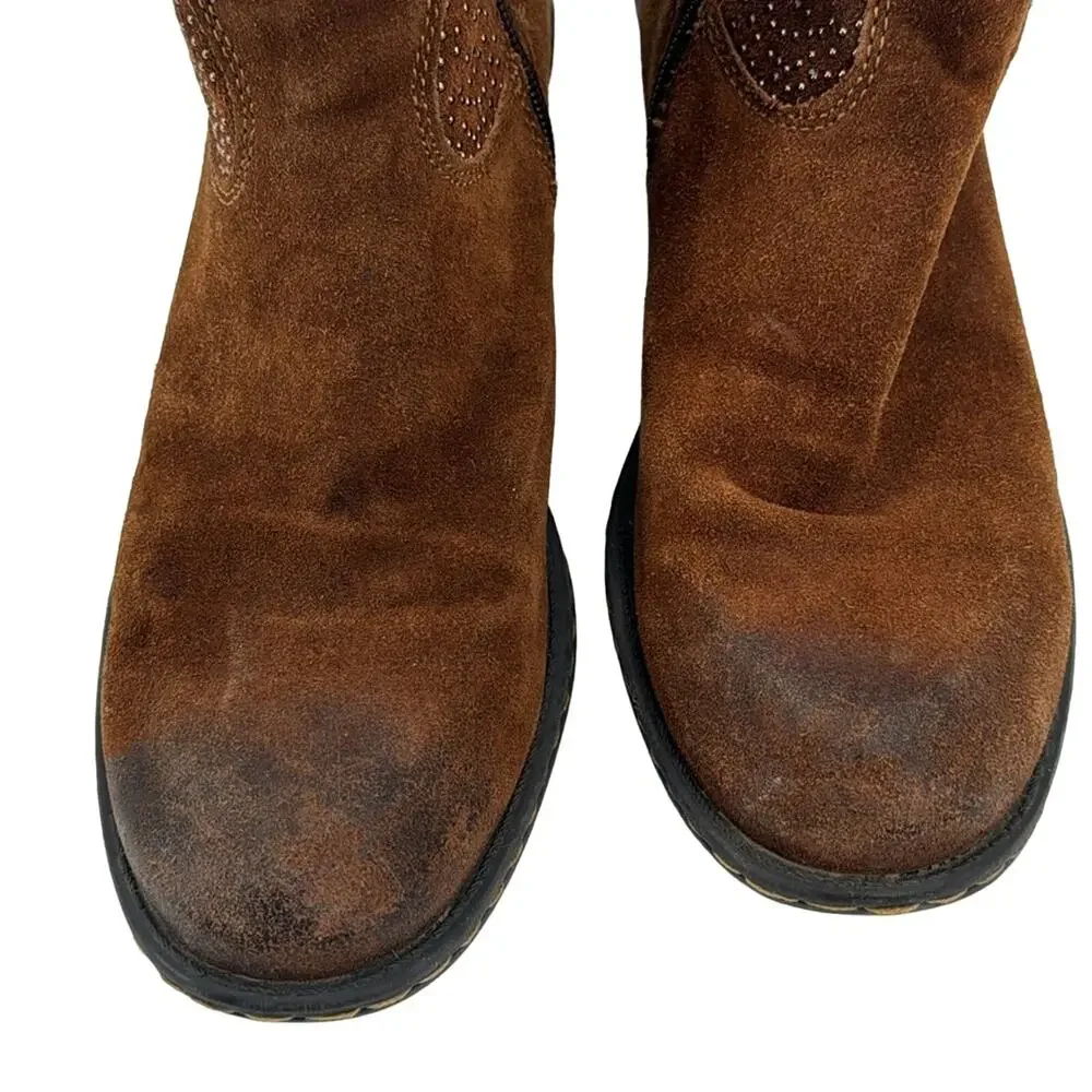 Born BOC western studded Ambrosia Brown Suede ankle boots